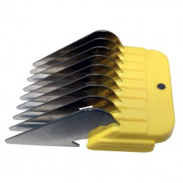STAINLESS STEEL COMB GUIDES - USABLE WITH 9-2 mm AND 10-1,5 mm BLADE - 16mm -T025-16-AGC-CREATION