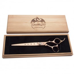 Left-handed SHIMIZU straight scissors 18.75 cm for grooming -J405-AGC-CREATION