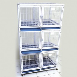 Cage de gardiennage Grand modèle 3 modules -M838D-AGC-CREATION