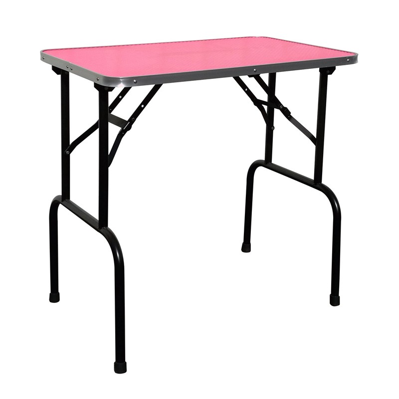 TABLE PLIANTE 76 X 46 CM HAUTEUR 95cm - ROSE -MZ76BR-AGC-CREATION