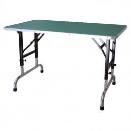 TABLE PLIANTE BOIS 120x60 cm - Hauteur réglable - VERT -M123BV-AGC-CREATION