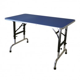 TABLE PLIANTE BOIS 120x60 cm - Hauteur réglable - BLEU -M123BB-AGC-CREATION