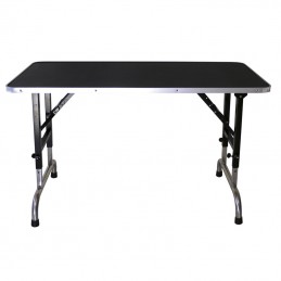 TABLE PLIANTE BOIS 120x60 cm - Hauteur réglable - NOIR -M123BN-AGC-CREATION