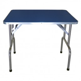 TABLE PLIANTE BOIS 90x60cm - H 67cm - BLEU -M92BB-AGC-CREATION
