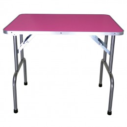 TABLE PLIANTE BOIS 90x60cm H 102cm - ROSE -M90BR-AGC-CREATION