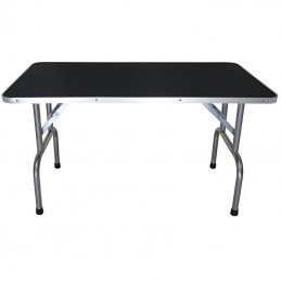 WOODEN FOLDING TABLE 120x60 cm HEIGHT 67 cm - BLACK -M121BN-AGC-CREATION