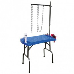 FOLDING TABLE EVOLUTECH100 - STAINLESS STEEL STAND - 84CM HEIGHT - ROYAL BLUE -M502-AGC-CREATION