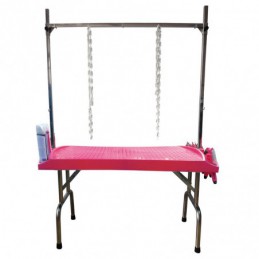FOLDING TABLE EVOLUTECH130 - STAINLESS STEEL STAND - 69CM HEIGHT - FUSHIA -M816-AGC-CREATION