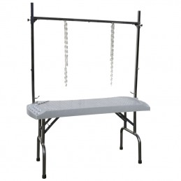 FOLDING TABLE EVOLUTECH130 - STAINLESS STEEL STAND - 69CM HEIGHT - GRANITE GREY -M503-AGC-CREATION