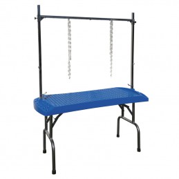 FOLDING TABLE EVOLUTECH130 - STAINLESS STEEL STAND - 69CM HEIGHT - ROYAL BLUE -M504-AGC-CREATION