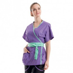 TWO-TONED OUTFIT PURPLE - GREEN -GA-040302-AGC-CREATION