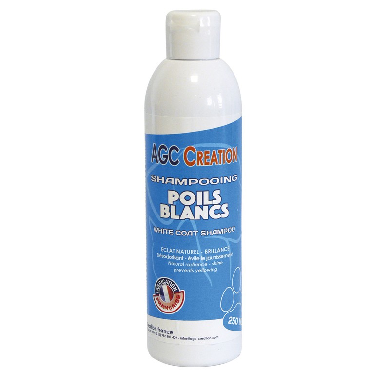 AGC CREATION white hair shampoo for dog grooming - 250 ml -C922-AGC-CREATION