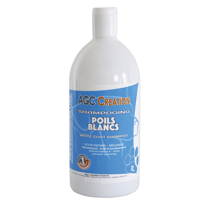 AGC CREATION white hair shampoo for dog grooming - 1 L -C950-AGC-CREATION