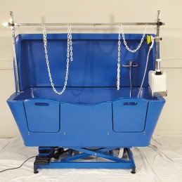 AGC polyethylene bathtub - Electric frame lift with anti-splash - ROYAL BLUE -M862B-AGC-CREATION