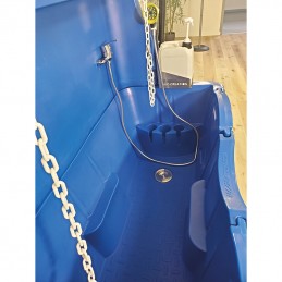 AGC polyethylene bathtub - Electric frame lift with anti-splash - ROYAL BLUE -M862B-AGC-CREATION
