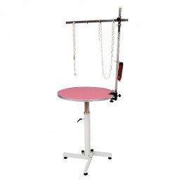 PNEUMATIC TURNING TABLE WITH REMOVABLE CROSS BAR - PINK -M877-AGC-CREATION