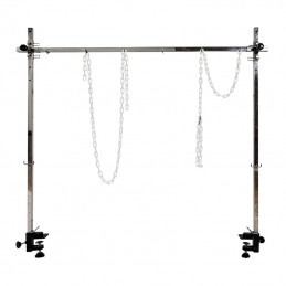 TABLE ELEVATRICE CHASSIS ELECTRIQUE EN X - ROSE - CHASSIS ROUGE -M895-AGC-CREATION