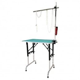 Folding table - 90x60 cm wood top - Adjustable - GREEN -M93BV-AGC-CREATION