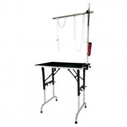 Folding table - 90x60 cm wood top - Adjustable - BLACK -M93BN-AGC-CREATION