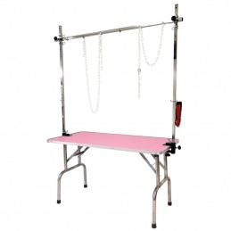 WOODEN FOLDING TABLE 120x60 cm HEIGHT 67 cm - PINK -M121BR-AGC-CREATION