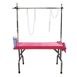FOLDING TABLE EVOLUTECH130 - STAINLESS STEEL STAND - 104CM HEIGHT - FUSHIA -M540-AGC-CREATION