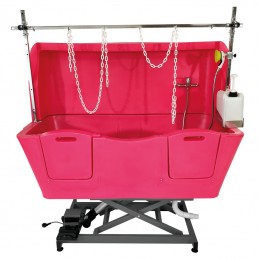 AGC polyethylene bathtub - Electric frame lift with anti-splash - FUSHIA -M860F-AGC-CREATION