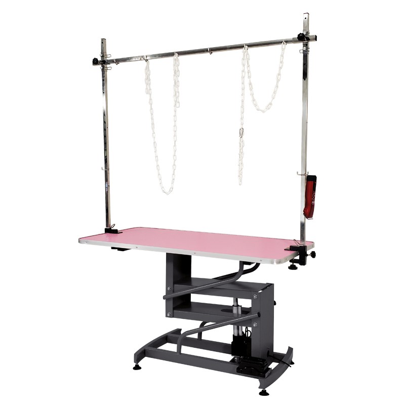 ELECTRIC ADJUSTABLE TABLE 120x60cm - METAL CHASSIS - PINK -M889120-AGC-CREATION