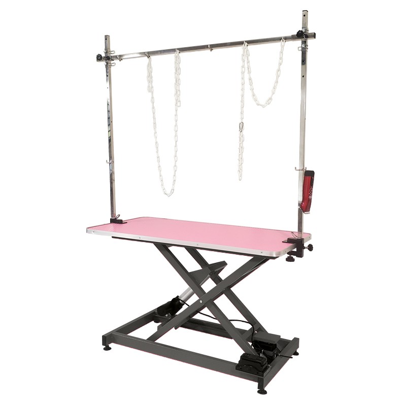 TABLE ELEVATRICE CHASSIS ELECTRIQUE EN X - ROSE -M895-AGC-CREATION