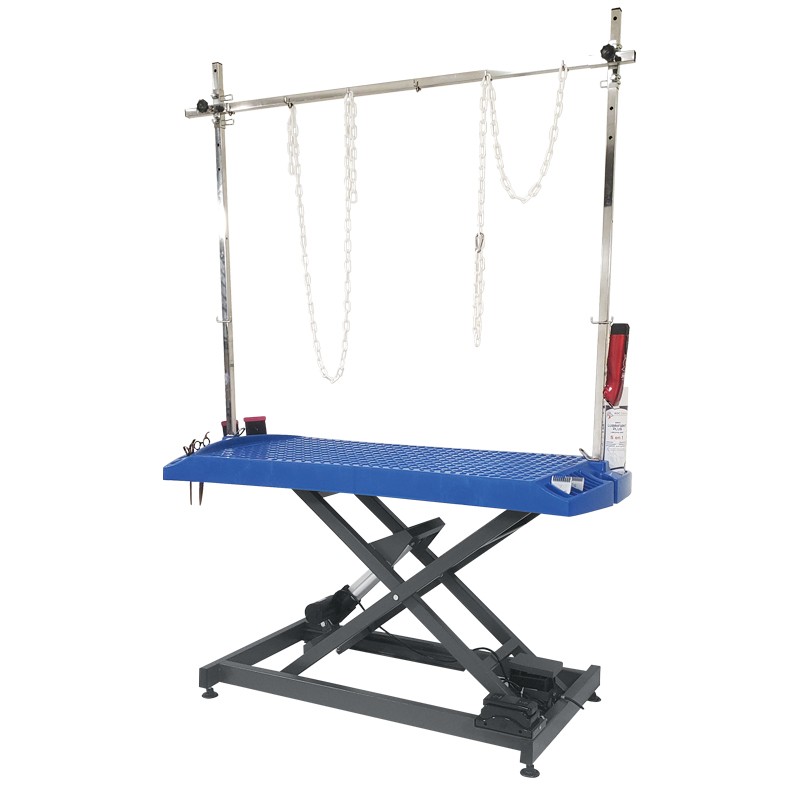 EVOLUTECH130 - ELECTRIC ADJUSTABLE TABLE - METAL CHASSIS X - ROYAL BLUE -M891-AGC-CREATION