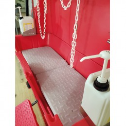 AGC polyethylene bathtub - Electric frame lift with anti-splash - RED -M860R-AGC-CREATION