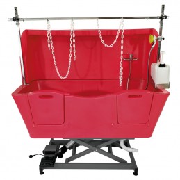 AGC polyethylene bathtub - Electric frame lift with anti-splash - RED -M860R-AGC-CREATION