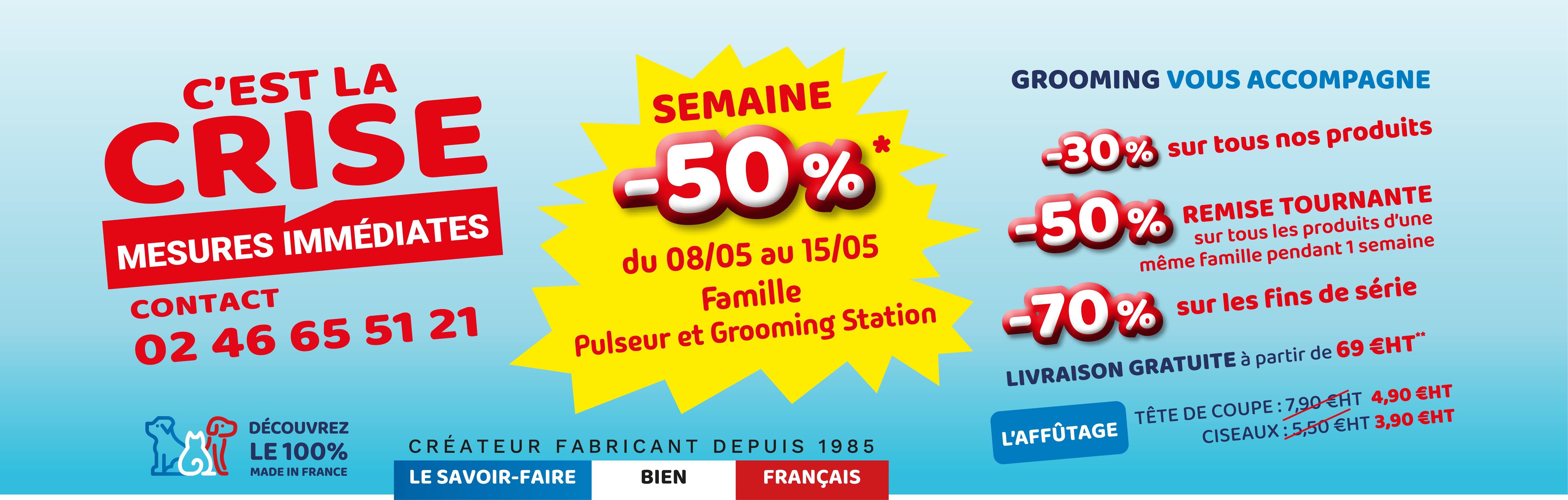 Famille Pulseur et grooming station -50%
